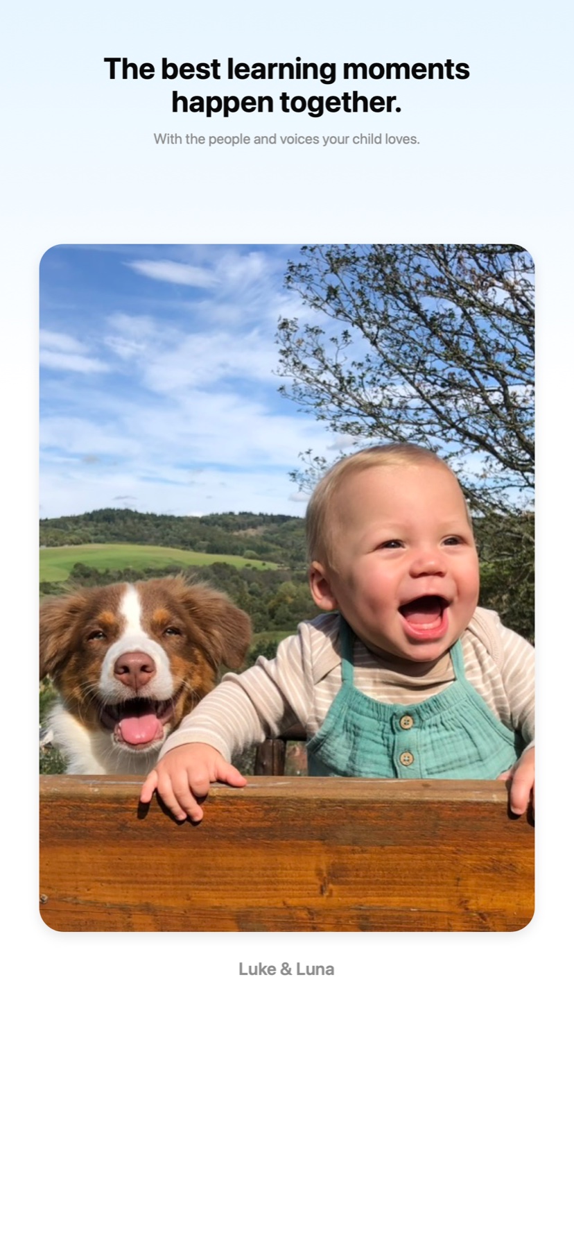 Luke and Luna discovering the world together